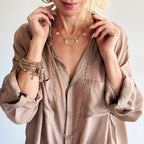 Love Open Heart Long Chain Necklace - Che Cose Belle