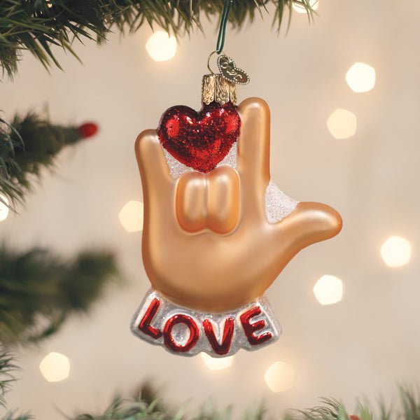 Love Sign Language Ornament - Che Cose Belle