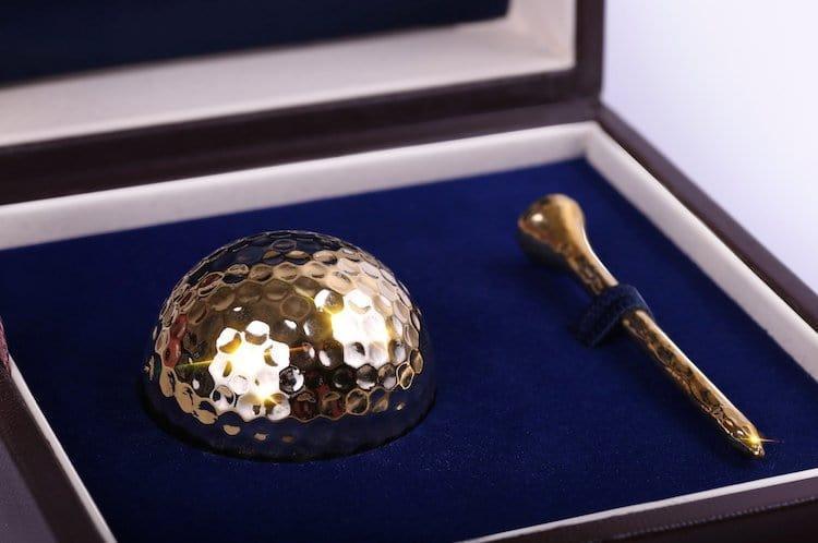 24K Gold - Dipped Golf Ball & Tee Set – For the Golfer Who Has Everything