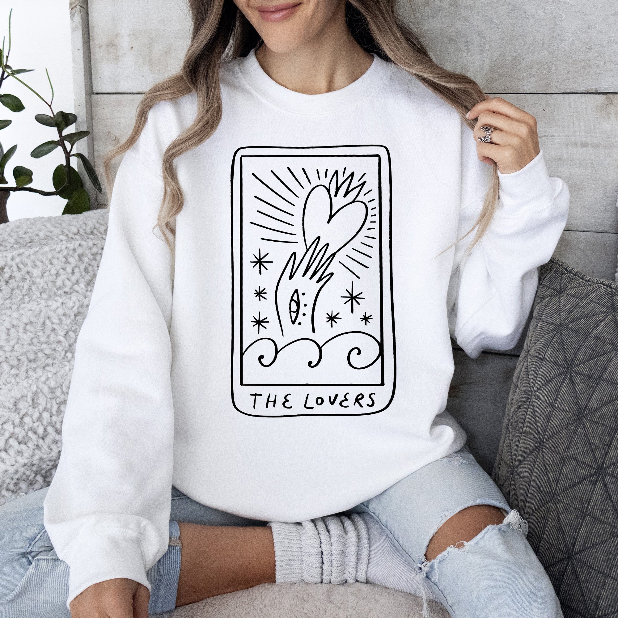 Lovers Tarot, Mystical, Magic, Sweatshirt, Valentine's Day - Che Cose Belle