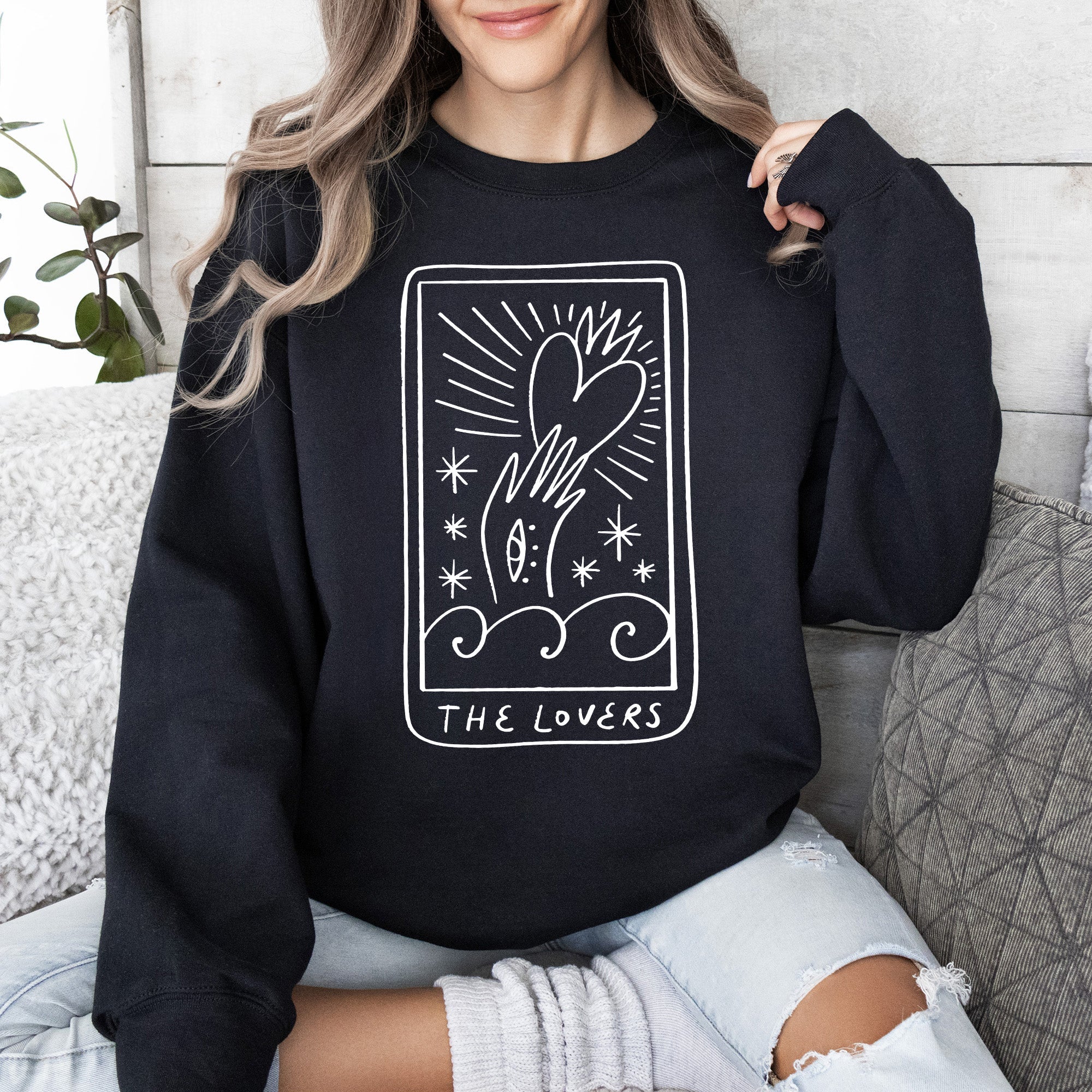 Lovers Tarot, Mystical, Magic, Sweatshirt, Valentine's Day - Che Cose Belle