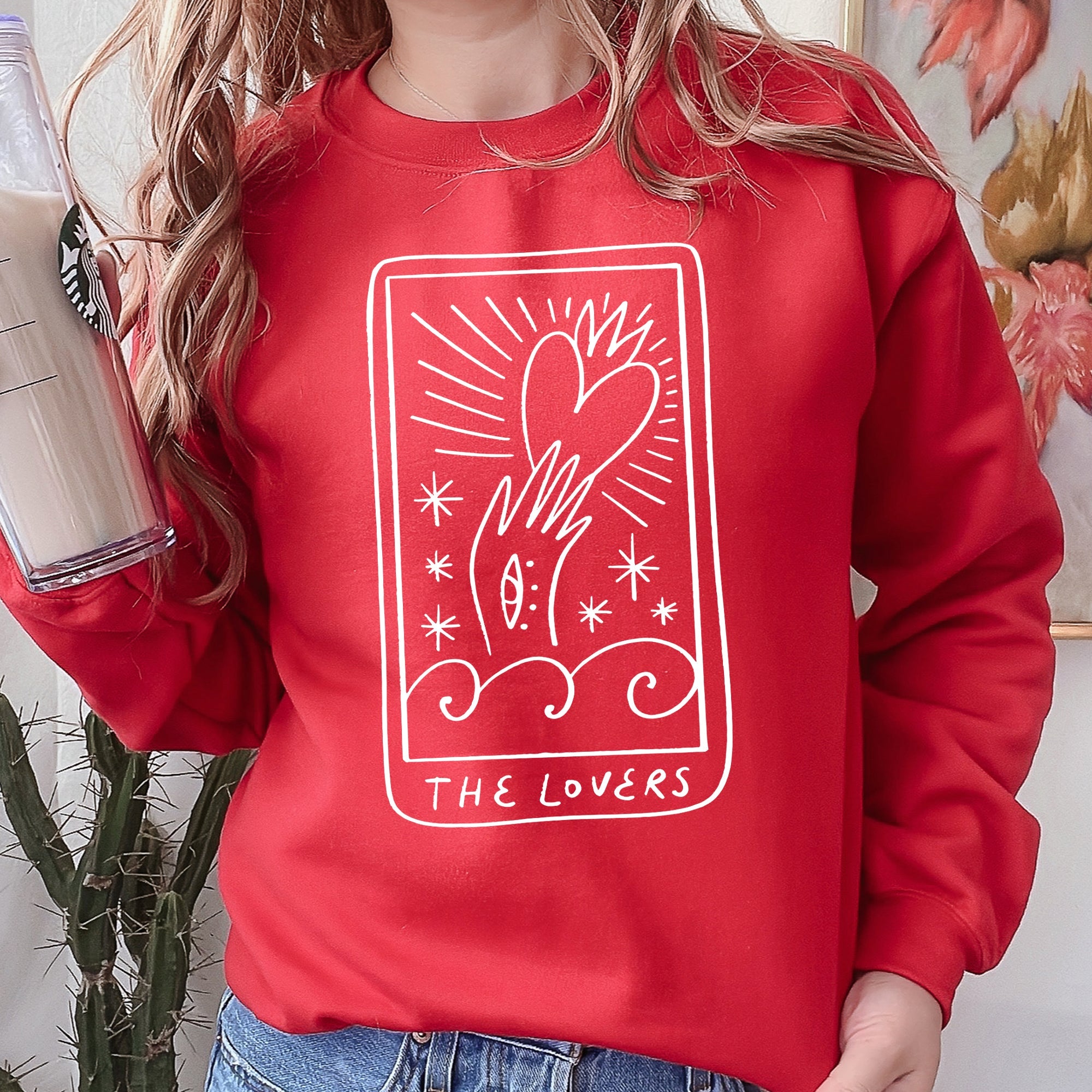 Lovers Tarot, Mystical, Magic, Sweatshirt, Valentine's Day