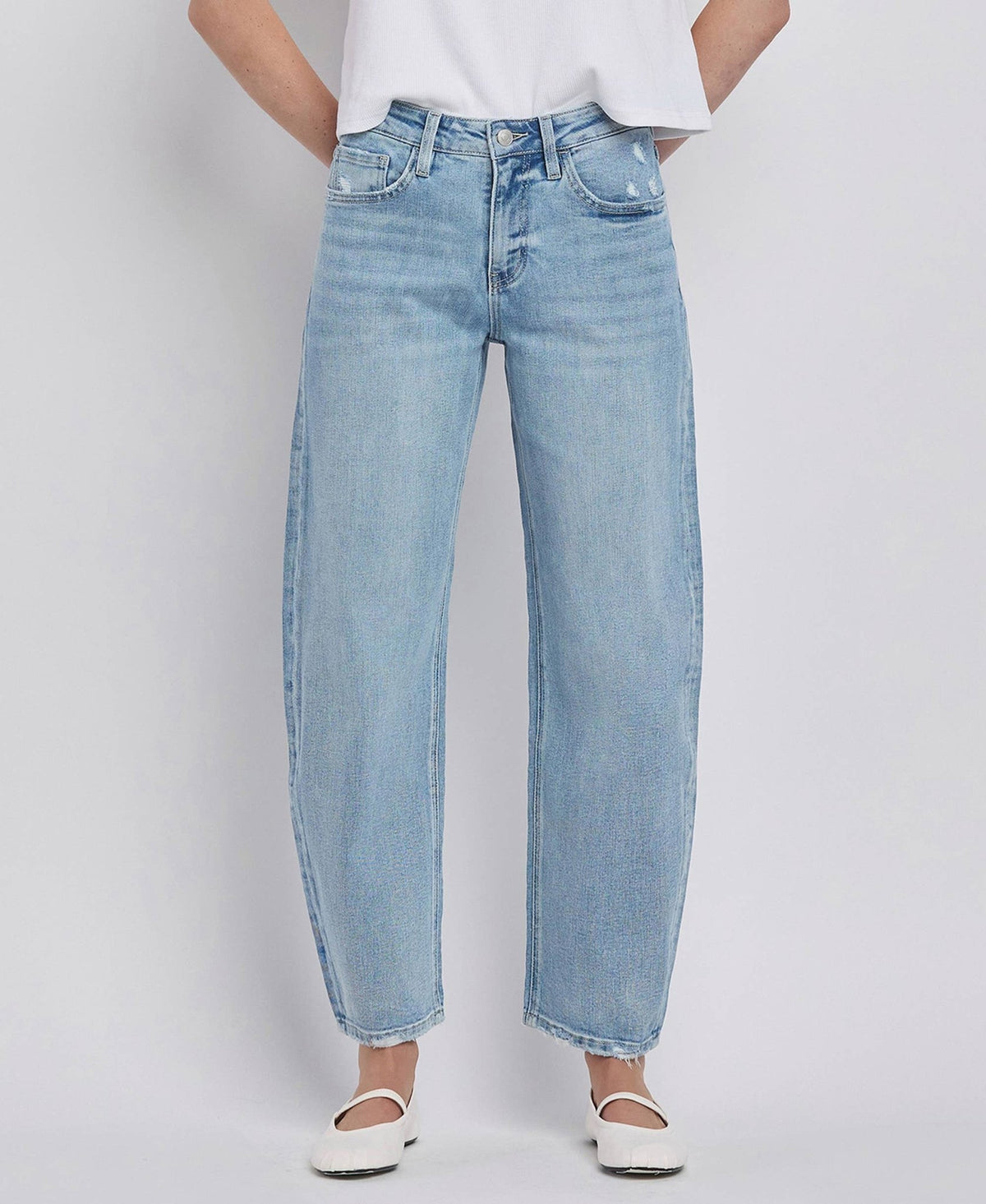 Lovervet by VERVET High Rise Barrel Leg Jeans - Che Cose Belle