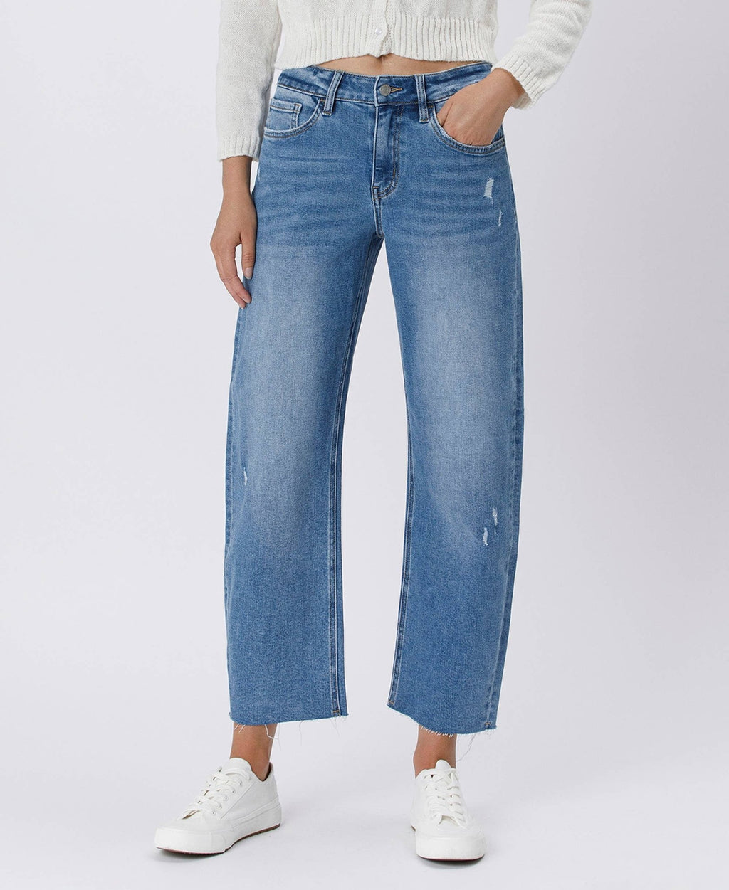 Lovervet by VERVET High Rise Mild Barrel Jeans: Her Possession - Che Cose Belle