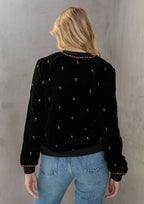 Lovestitch Beaded Velvet Bomber Jacket - Che Cose Belle