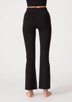 Lovestitch Solid Ponte Flared Legging: Black - Che Cose Belle