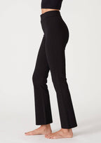 Lovestitch Solid Ponte Flared Legging: Black - Che Cose Belle
