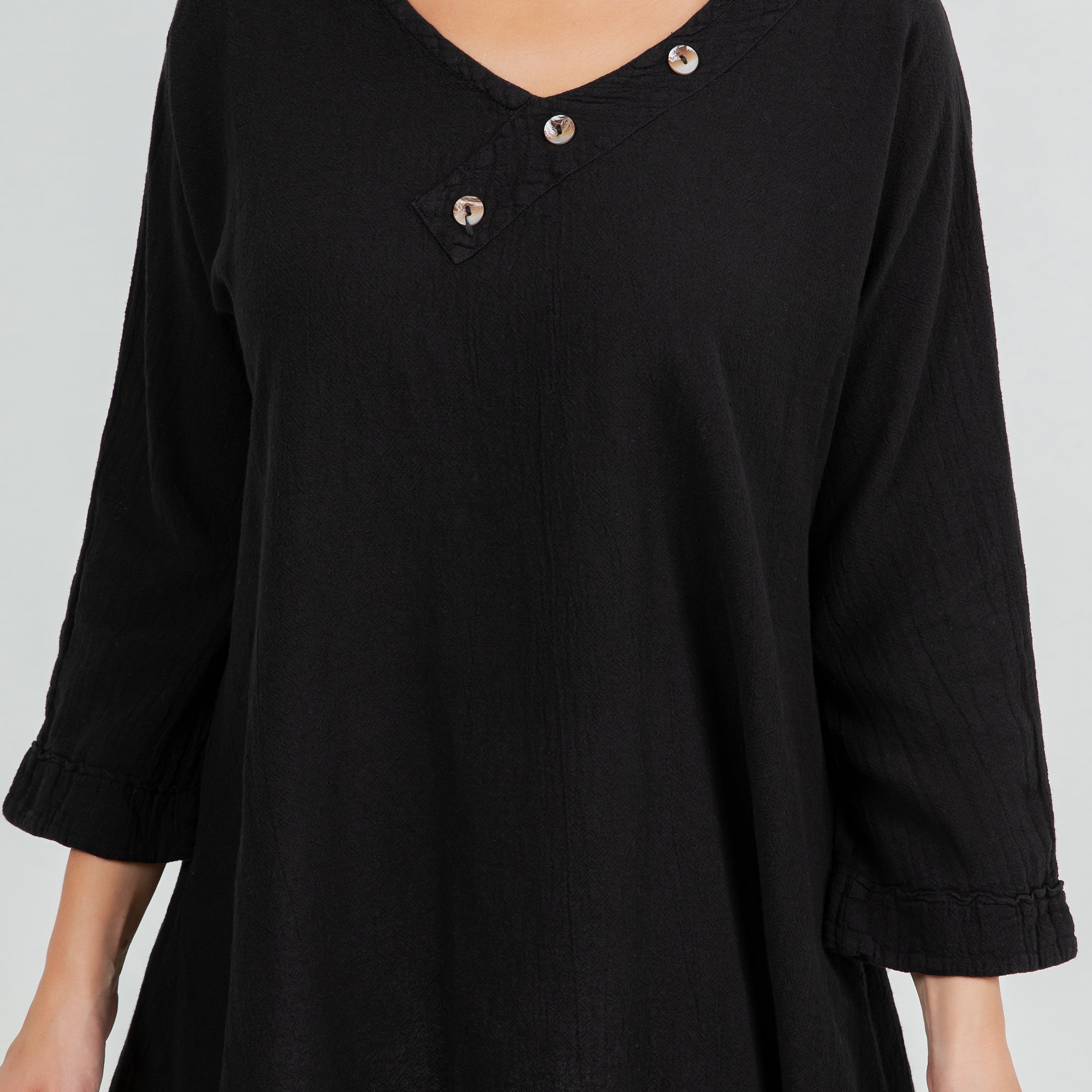 Lu V-Neck Top 100% Cotton Gauze - Che Cose Belle