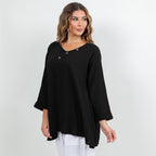 Lu V-Neck Top 100% Cotton Gauze - Che Cose Belle