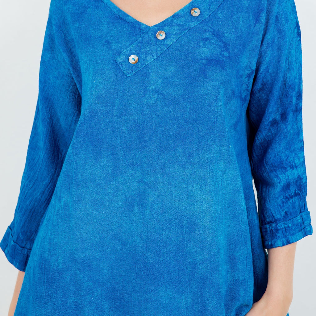 Lu V-Neck Top 100% Cotton Gauze - Che Cose Belle