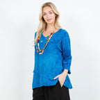 Lu V-Neck Top 100% Cotton Gauze - Che Cose Belle