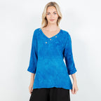 Lu V-Neck Top 100% Cotton Gauze - Che Cose Belle