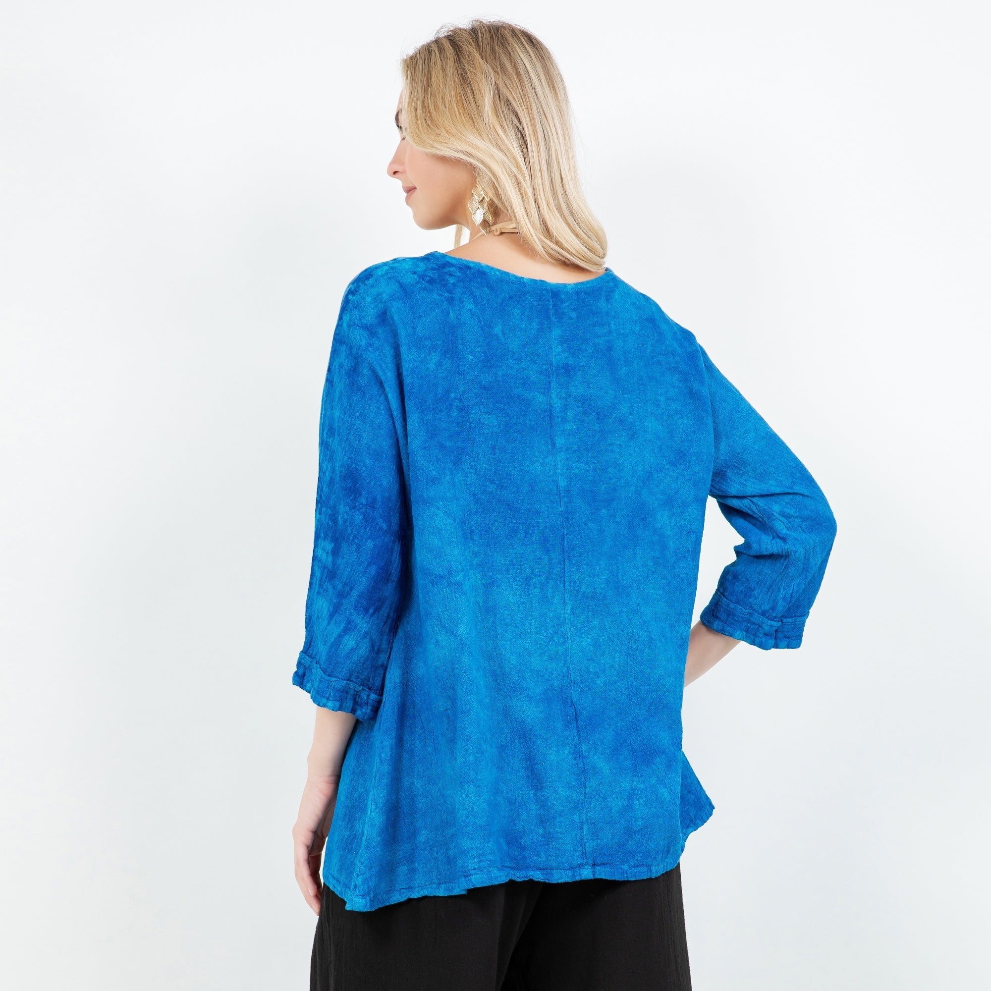 Lu V-Neck Top 100% Cotton Gauze - Che Cose Belle