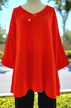 Lu V-Neck Top 100% Cotton Gauze - Che Cose Belle