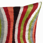 Lucid Silk Velvet Ikat Throw Pillow Cover, 16 X 24 - Che Cose Belle