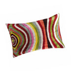 Lucid Silk Velvet Ikat Throw Pillow Cover, 16 X 24 - Che Cose Belle