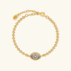 Lucky Charisma Evil Eye Mother of Pearl Bracelet - Che Cose Belle