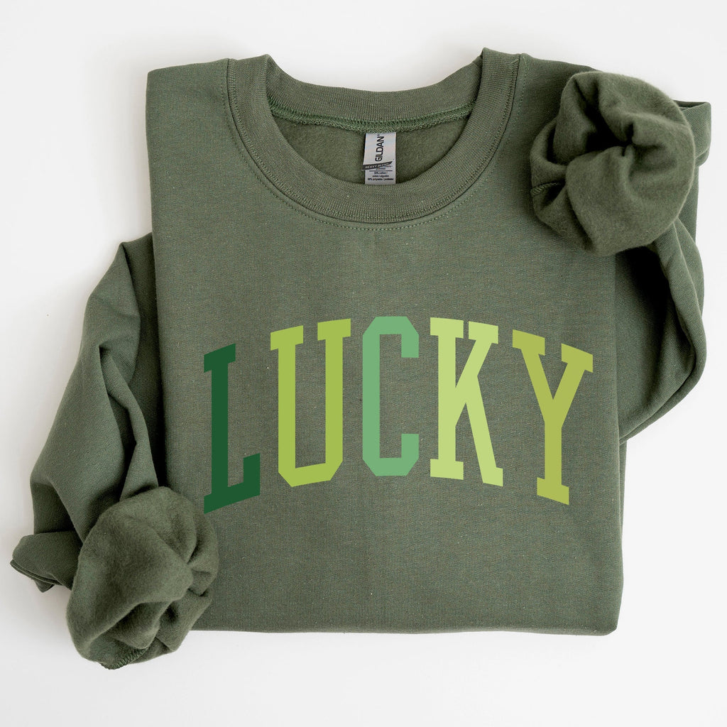 Lucky, Collegiate, St Patrick's Day Sweatshirt - Che Cose Belle