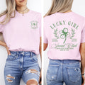 Lucky Girl Social Club, St Patrick's Day, Shamrock, Clover, Lucky, Leprechaun Tshirt Comfort Colors T-Shirt - Che Cose Belle
