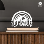 Lucky Us Rainbow Clover Tabletop Sign - Che Cose Belle
