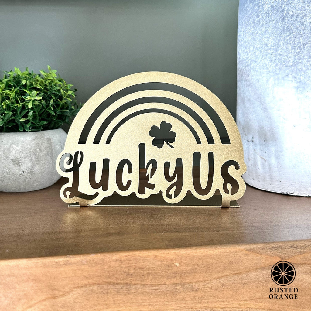 Lucky Us Rainbow Clover Tabletop Sign - Che Cose Belle