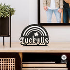 Lucky Us Rainbow Clover Tabletop Sign - Che Cose Belle