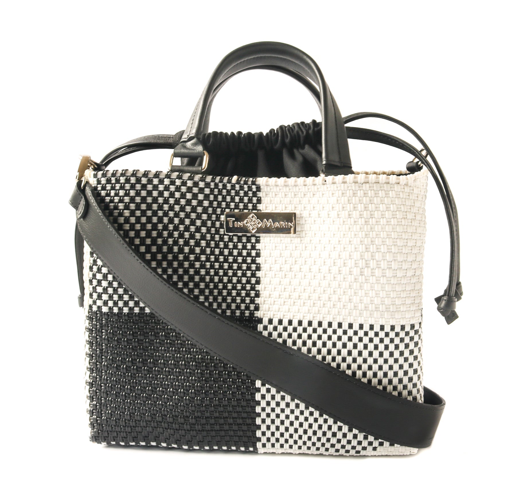 Lucy Medium Woven Crossbody Drawstring Bag - Che Cose Belle
