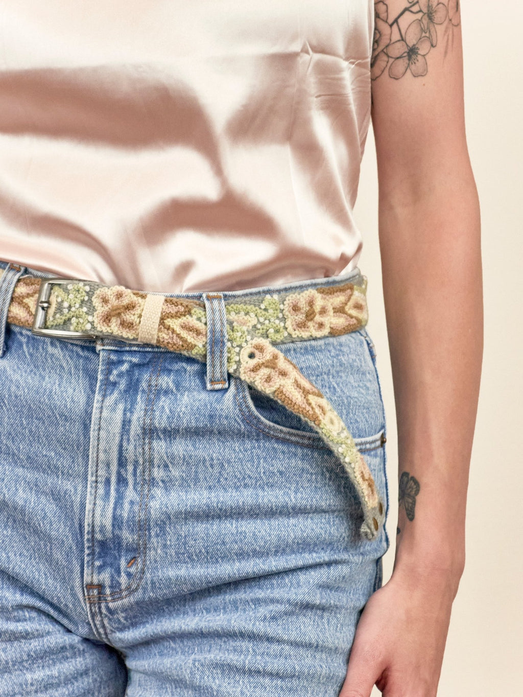 Luisa Emboidered Skinny Belt - Che Cose Belle