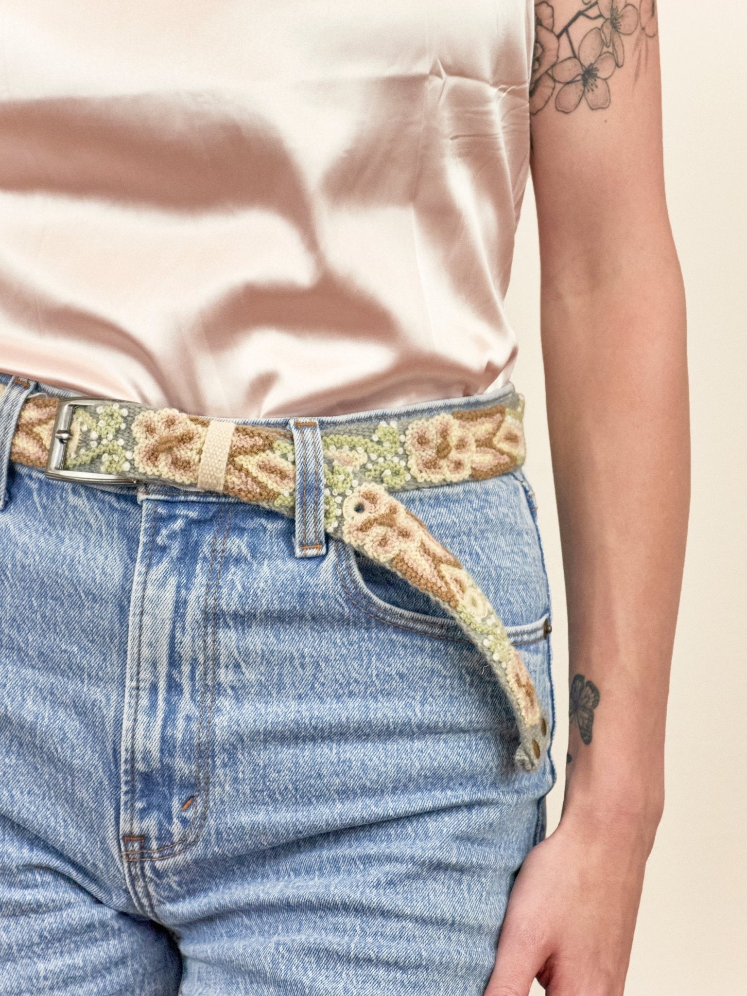 Luisa Emboidered Skinny Belt - Che Cose Belle