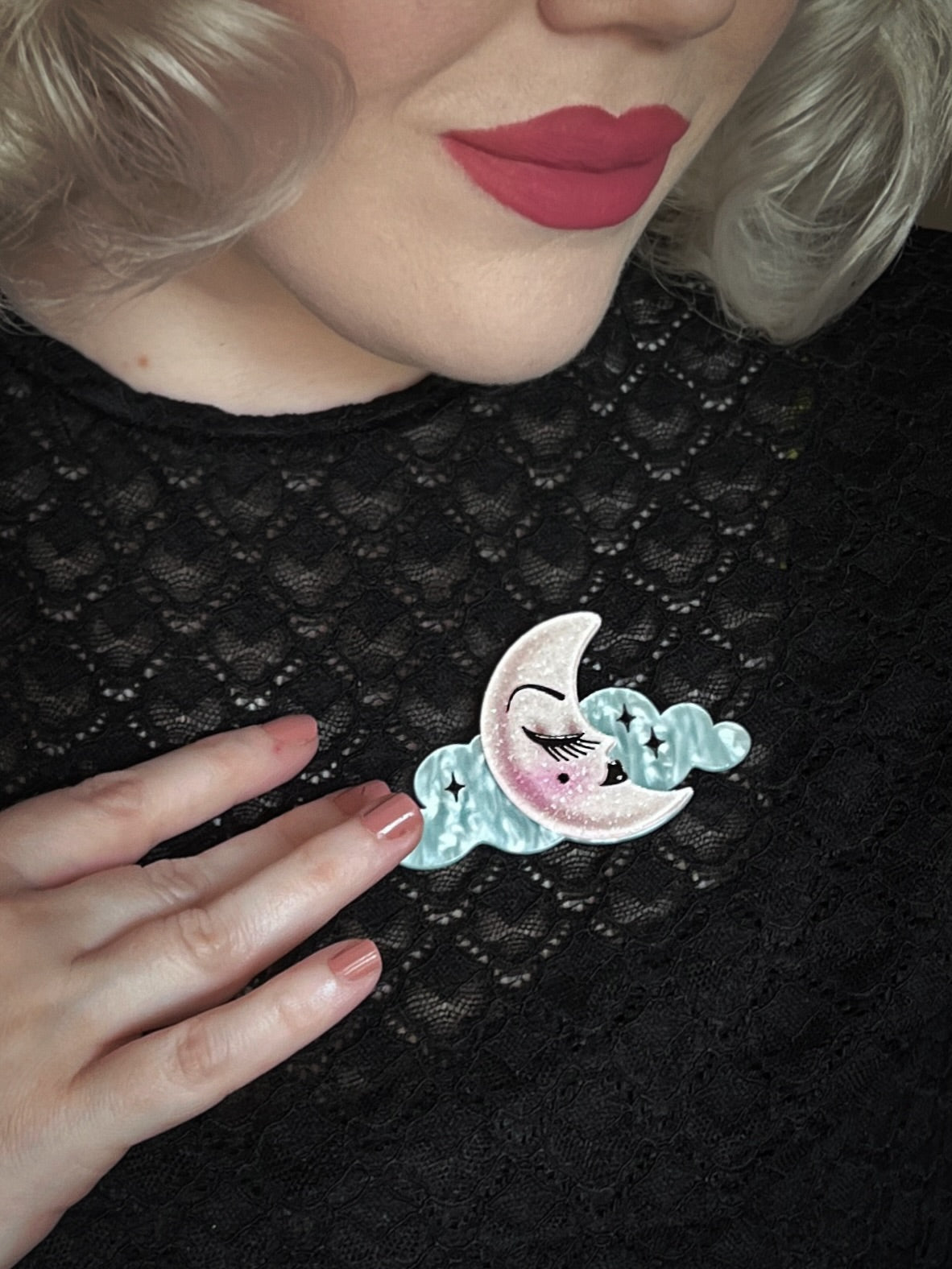 Luna Lullaby Brooch by Miss Fluff x Lipstick & Chrome - Che Cose Belle