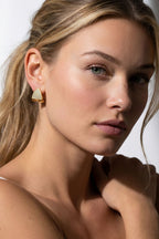 Luna Waterproof Dainty Triangle Zircon Pave Stud - Che Cose Belle