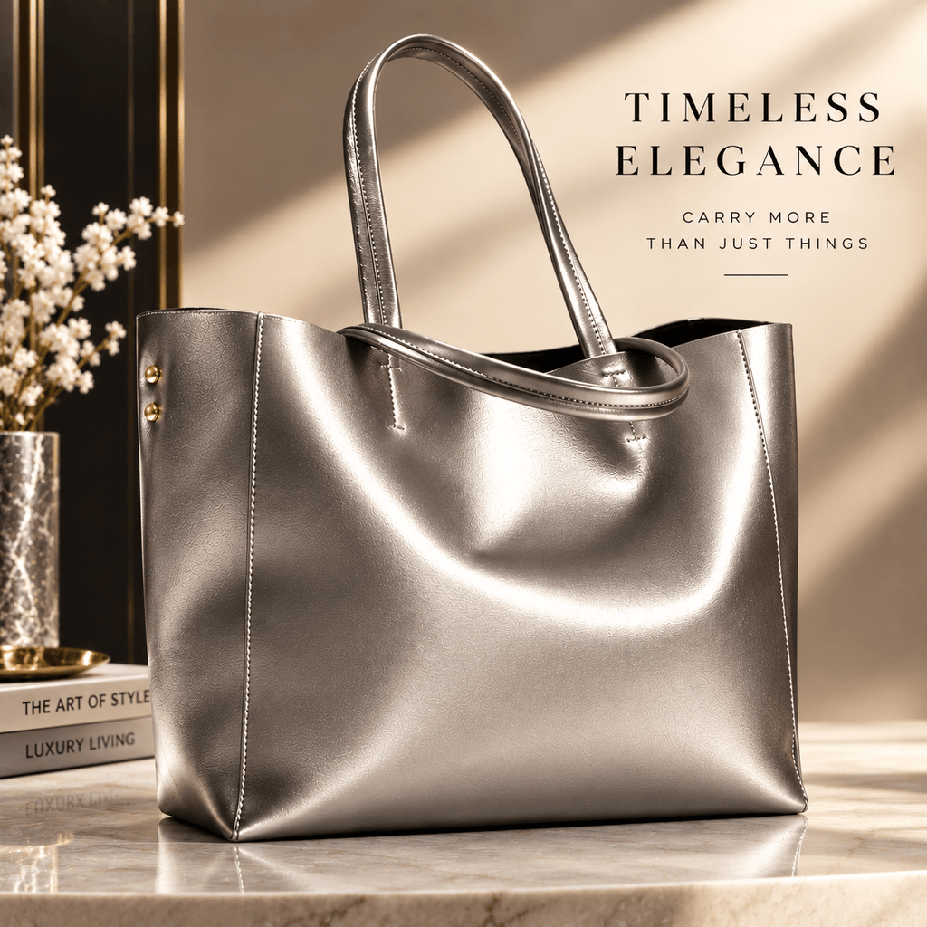 Luxe Leather Tote: Timeless & Sophisticated - Che Cose Belle