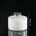 Luxury Natural Jade Marble Storage Jar With Lid for Candy Jewelry Cosmetics - Che Cose Belle