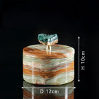 Luxury Natural Jade Marble Storage Jar With Lid for Candy Jewelry Cosmetics - Che Cose Belle