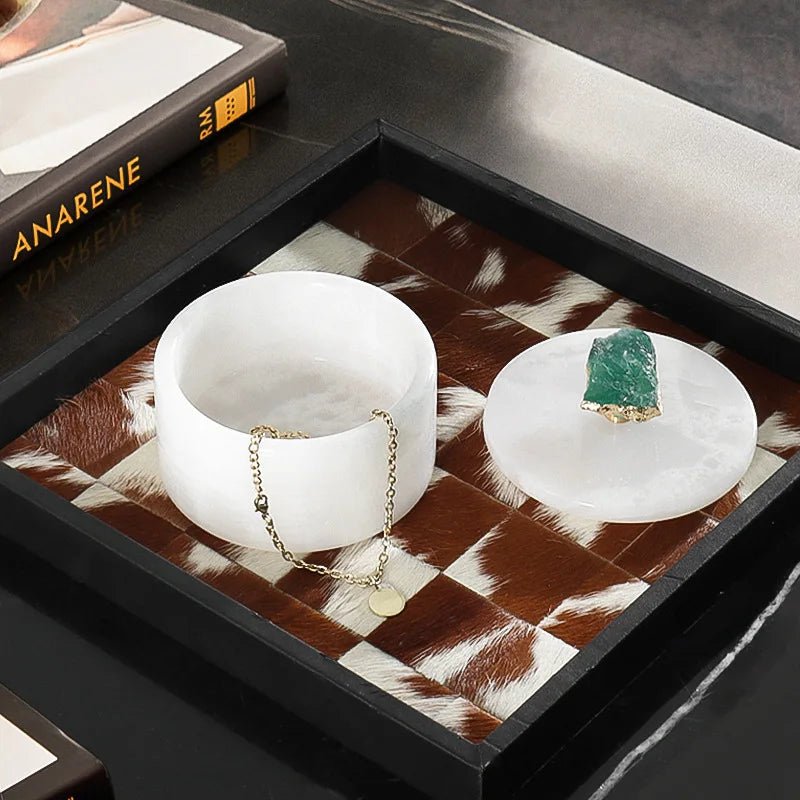 Luxury Natural Jade Marble Storage Jar With Lid for Candy Jewelry Cosmetics - Che Cose Belle