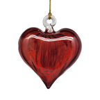 Organic Luster Egyptian Glass Heart - Red