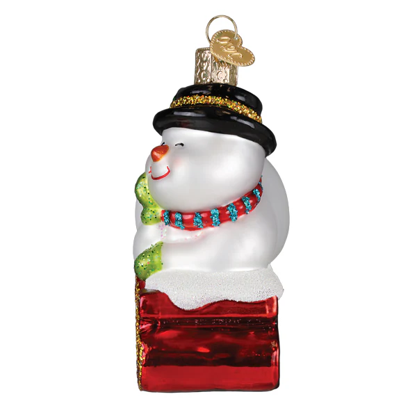 2025 Snowman Ornament Glass Ornament