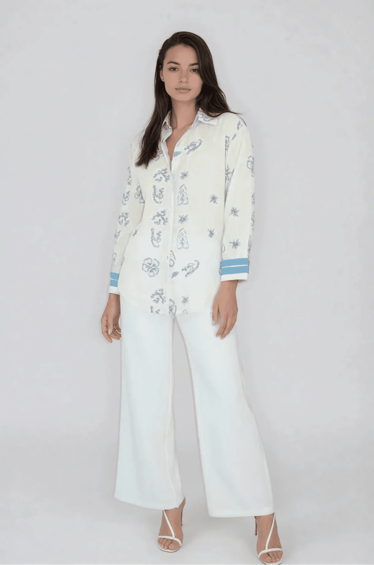 Mable Shirt in Salt Air Embroidery - Che Cose Belle