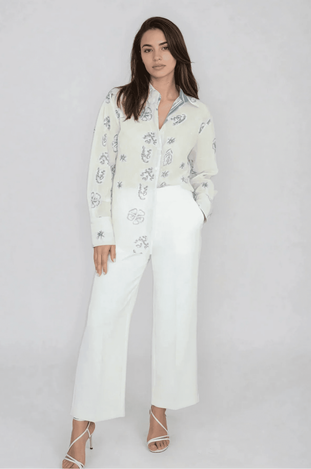 Mable Shirt in Salt Air Embroidery - Che Cose Belle