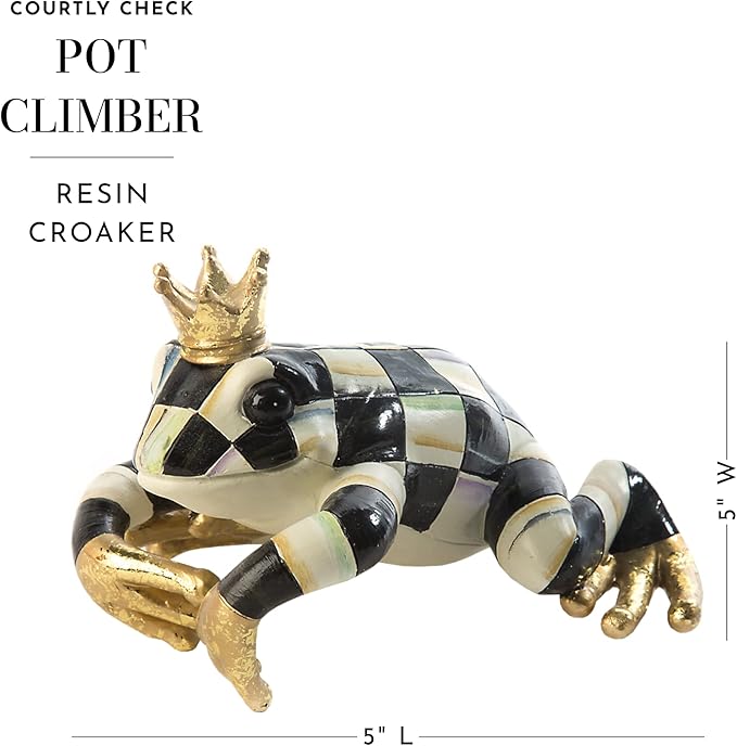 MACKENZIE - CHILDS Pot Climber, Decorative Flowerpot Hanger, Indoor and Outdoor Planter Hanging Decor, Pot Croaker - Che Cose Belle