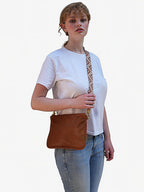 Alice Crossbody Bag, Brown Leather