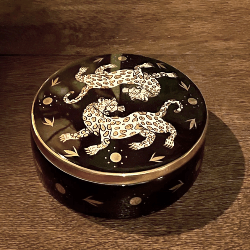 Maenad Glazed Porcelain Round Box - Che Cose Belle