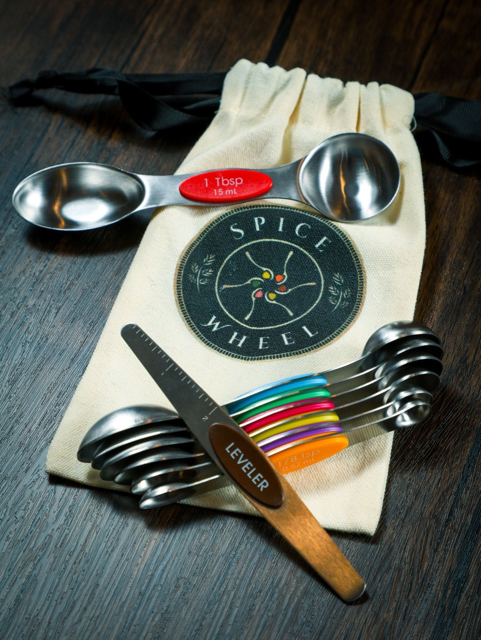 Magnetic Spoons with leveler and Canvas Gift Bag - Che Cose Belle