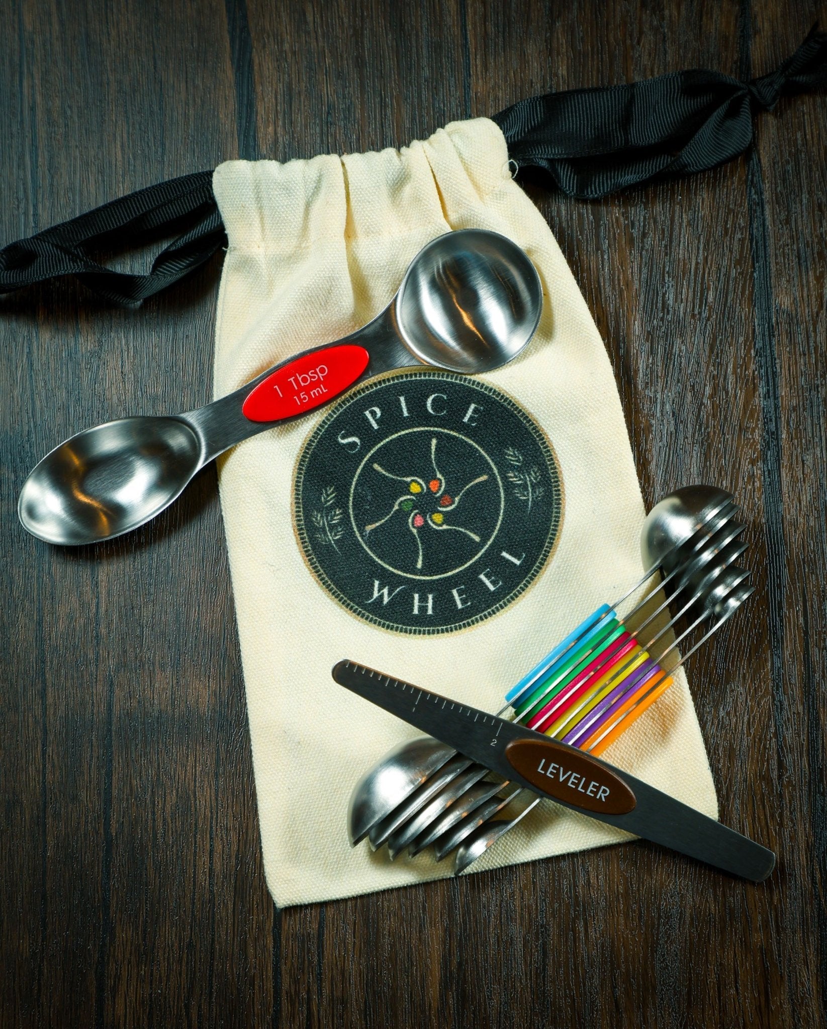 Magnetic Spoons with leveler and Canvas Gift Bag - Che Cose Belle