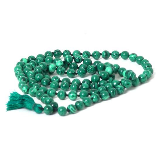 Malachite Mala Beads Necklace - 108 count - Che Cose Belle