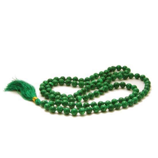 Malachite Mala Beads Necklace - 108 count - Che Cose Belle