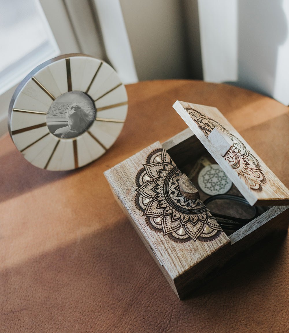 Mandala Keepsake Box - Mango Wood, Fair Trade - Che Cose Belle