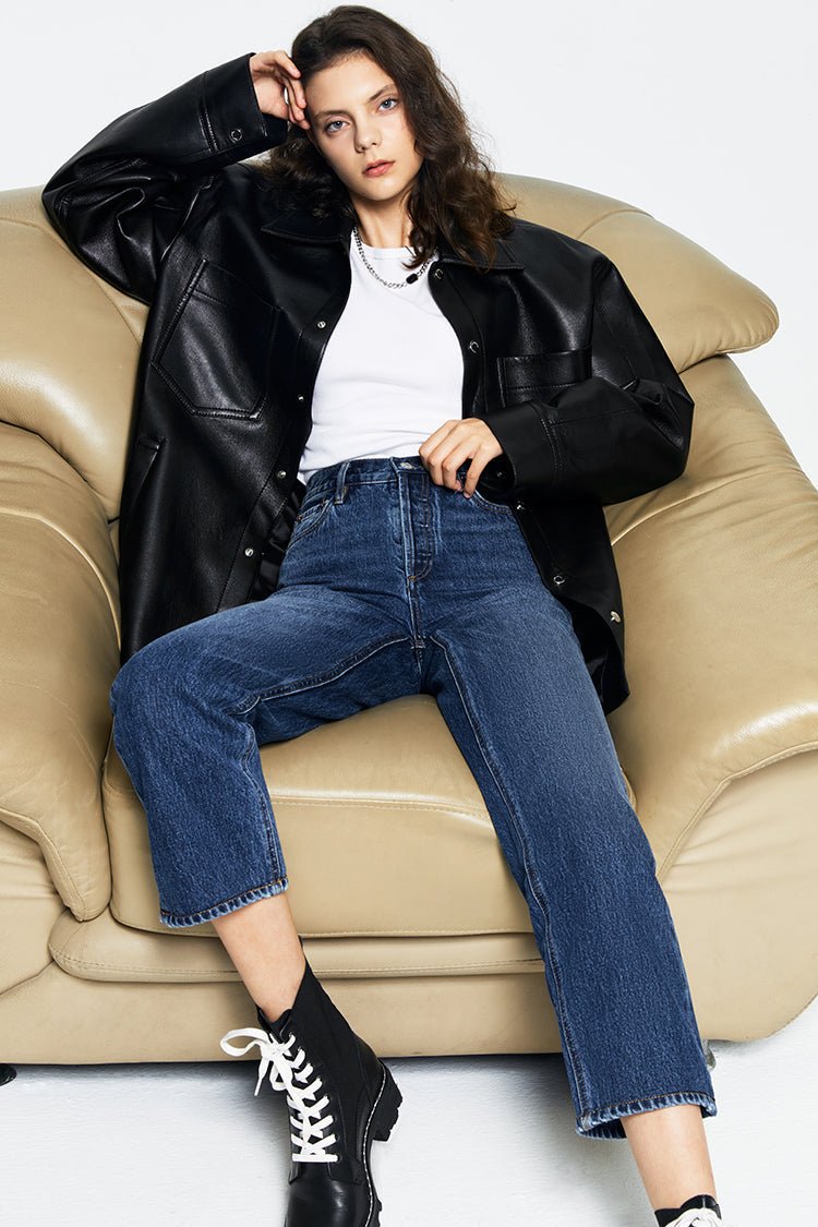 Manhattan High Rise Straight Ankle Jeans HJ160 - Che Cose Belle