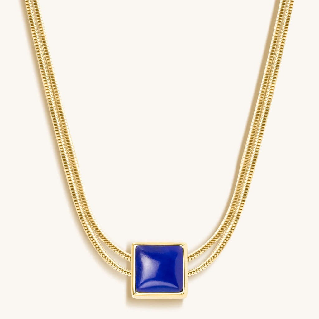 Manifest & Believe - Lapis Lazuli Evil Eye September Birthstone Necklace - Che Cose Belle