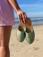 Marbella Huarache Slip-On Teal - Che Cose Belle